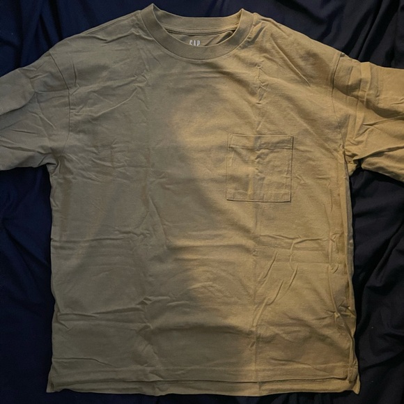 GAP Brown Heavyweight Pocket Tee L - Picture 1 of 3